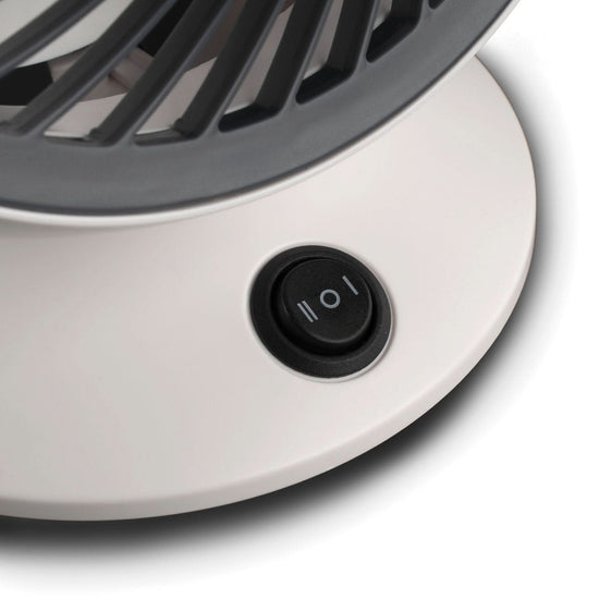 Ventilator de birou USB BOHM BSF-608, 3W, 6 inch, 2 viteze, unghi reglabil 45 grade, alb