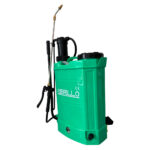 Pompa de stropit Brillo 14L 2 in 1, manuala si electrica, cu baterie 12V 8Ah, manometru si set accesorii