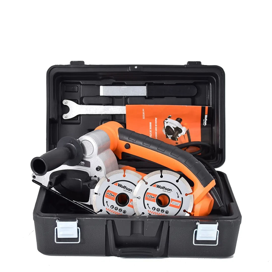 Masina profesionala de taiat caneluri Wolfson 1500W, disc 125 mm, adancime reglabila