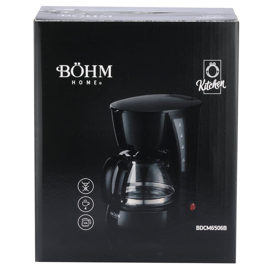 Cafetiera cu filtru BÖHM HOME BDCM6506B, 420-500 W, 0,6 L