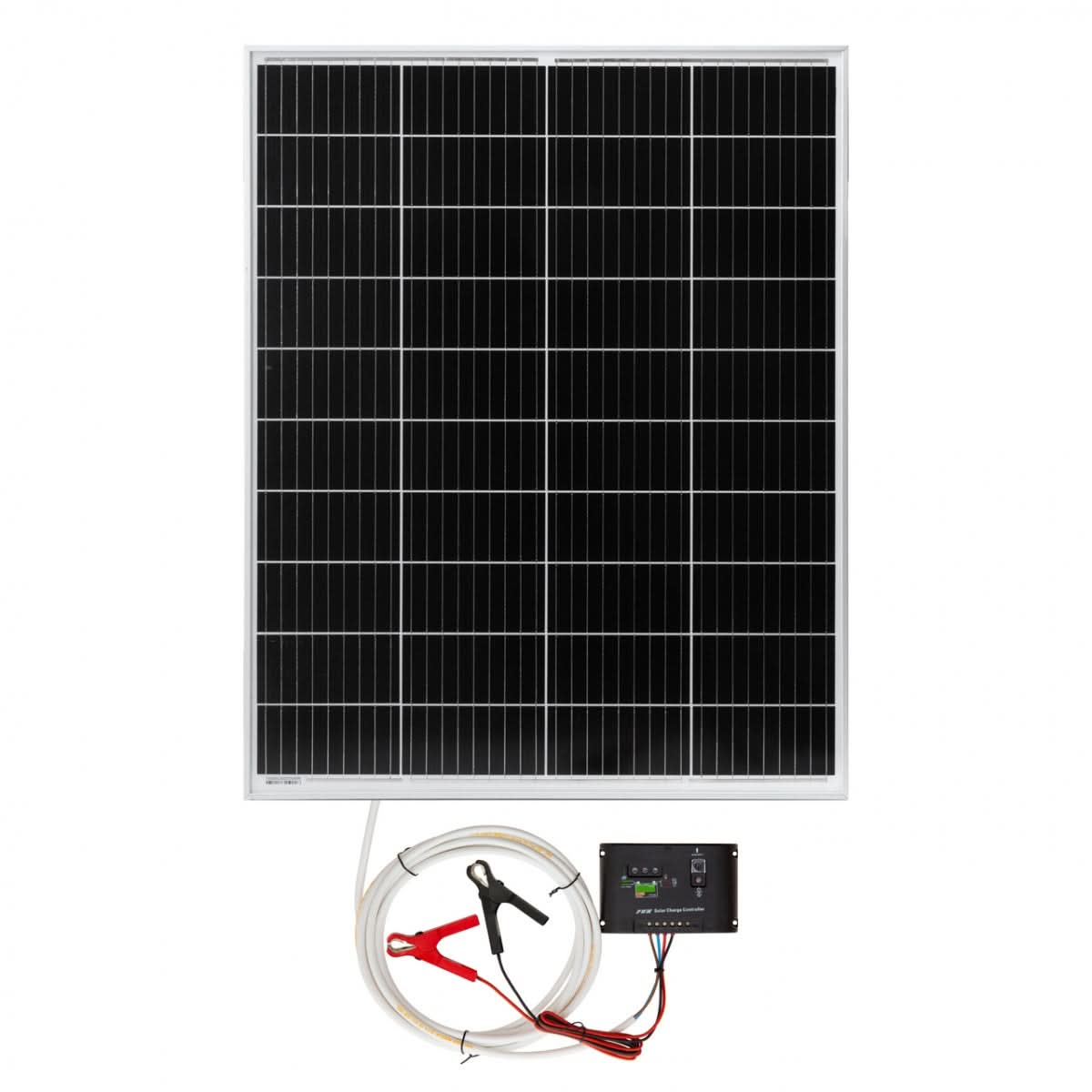 Panou solar monocristalin 100W cu regulator de încărcare PWM 10A pentru acumulatori 12V