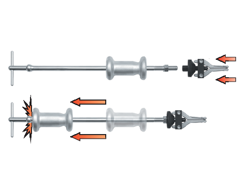 Extractor culisant rulmenti si bucse YATO YT-2540, 5 piese, profesional