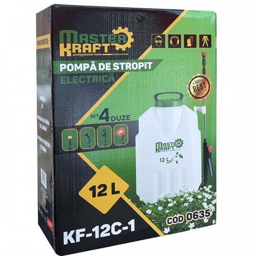 Pompa de stropit electrica (vermorel) Master Kraft KF-12C-1, 12L, acumulator 12V