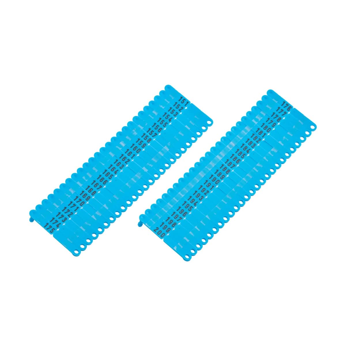 Crotalii pentru miei si iezi Twintag albastru 151-200