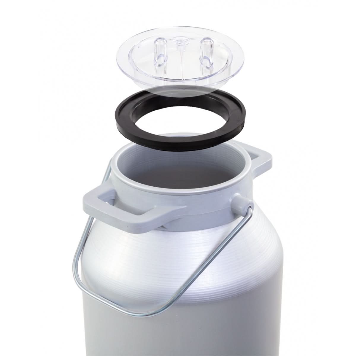 Capac plastic cu 2 iesiri pentru bidon lapte 25-30 litri - compatibil furtun 16/25 mm