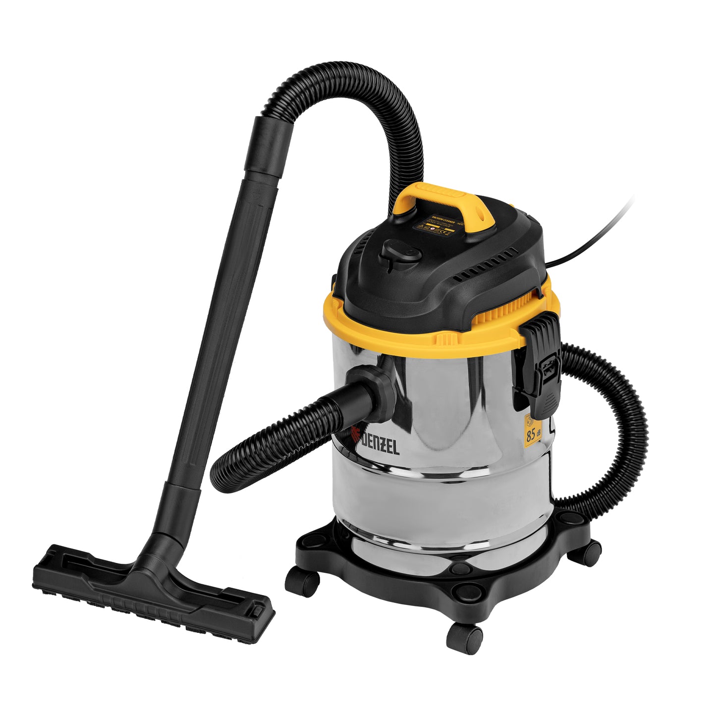 Aspirator Denzel EVC15, 1200 W, rezervor 15 L, furtun 2 m, puternic si compact
