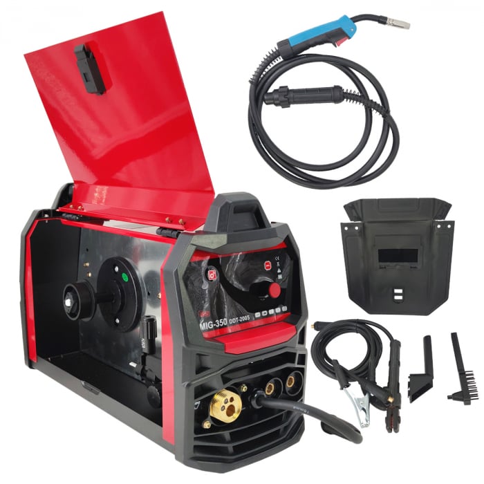 Aparat de Sudura MIG/MMA DDT PROFESSIONAL DDT-2005, 230V, 350A, Invertor, Rola Sârma, Afisaj Digital, 0.8-1.0 mm Sârmă, 1.6-5 mm Electrod