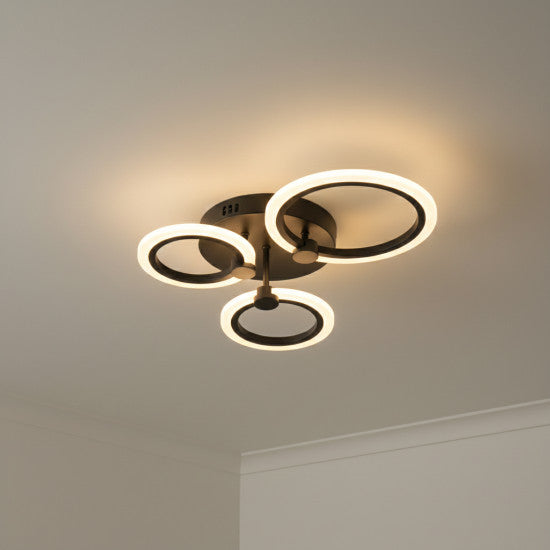 Lustra LED Cercuri 40W, 3 Brate, 3600 lm, 440x150mm, IR
