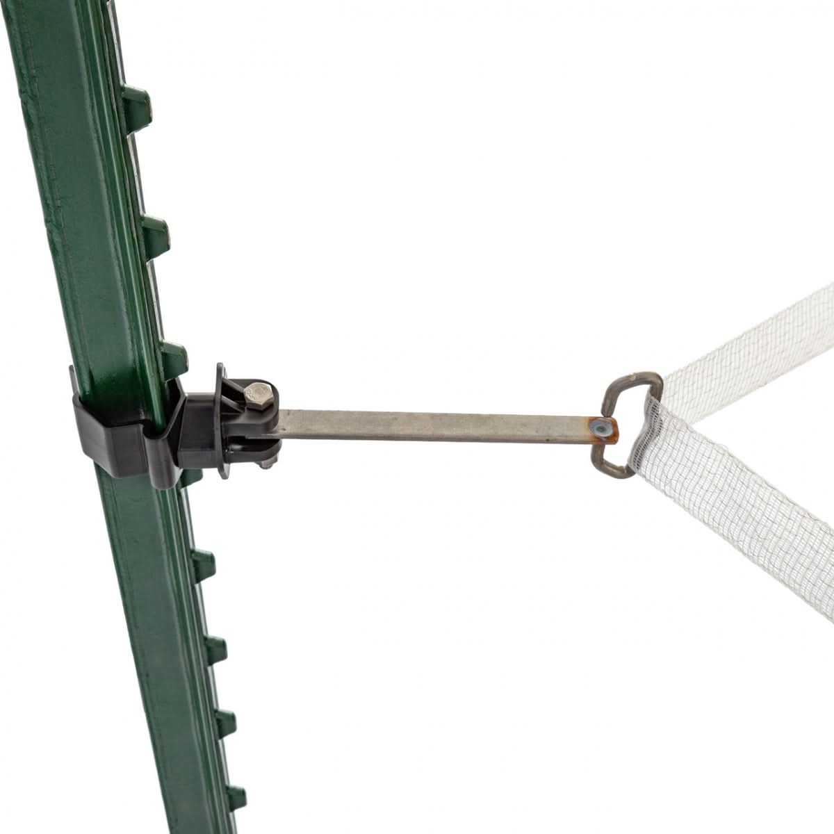 Izolator universal inferioar T-post pentru fir franghie banda 40 mm