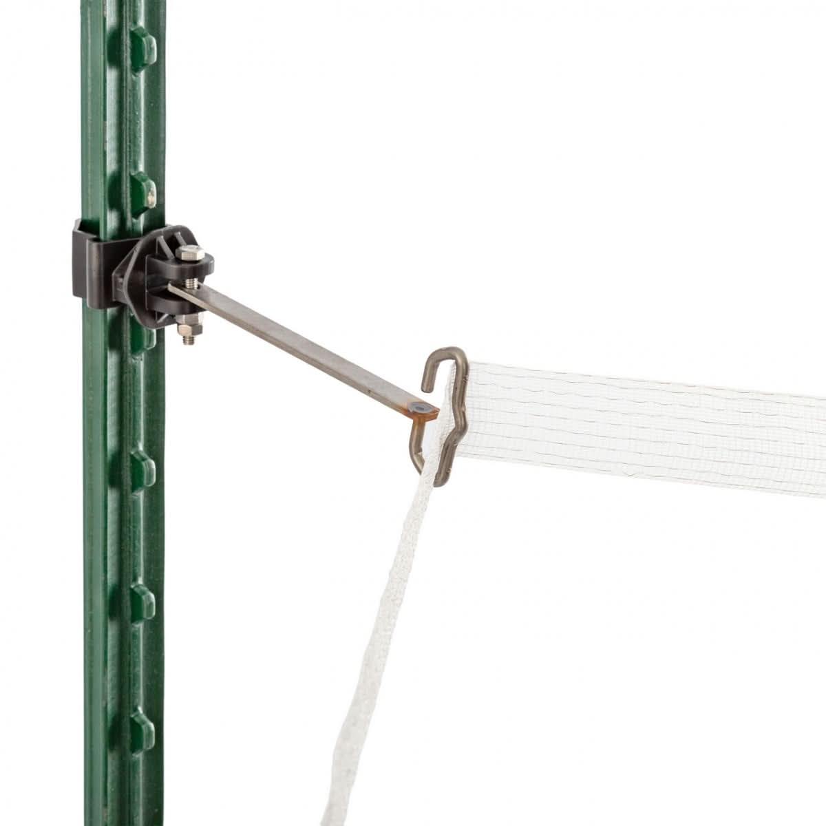 Izolator universal inferioar T-post pentru fir franghie banda 40 mm