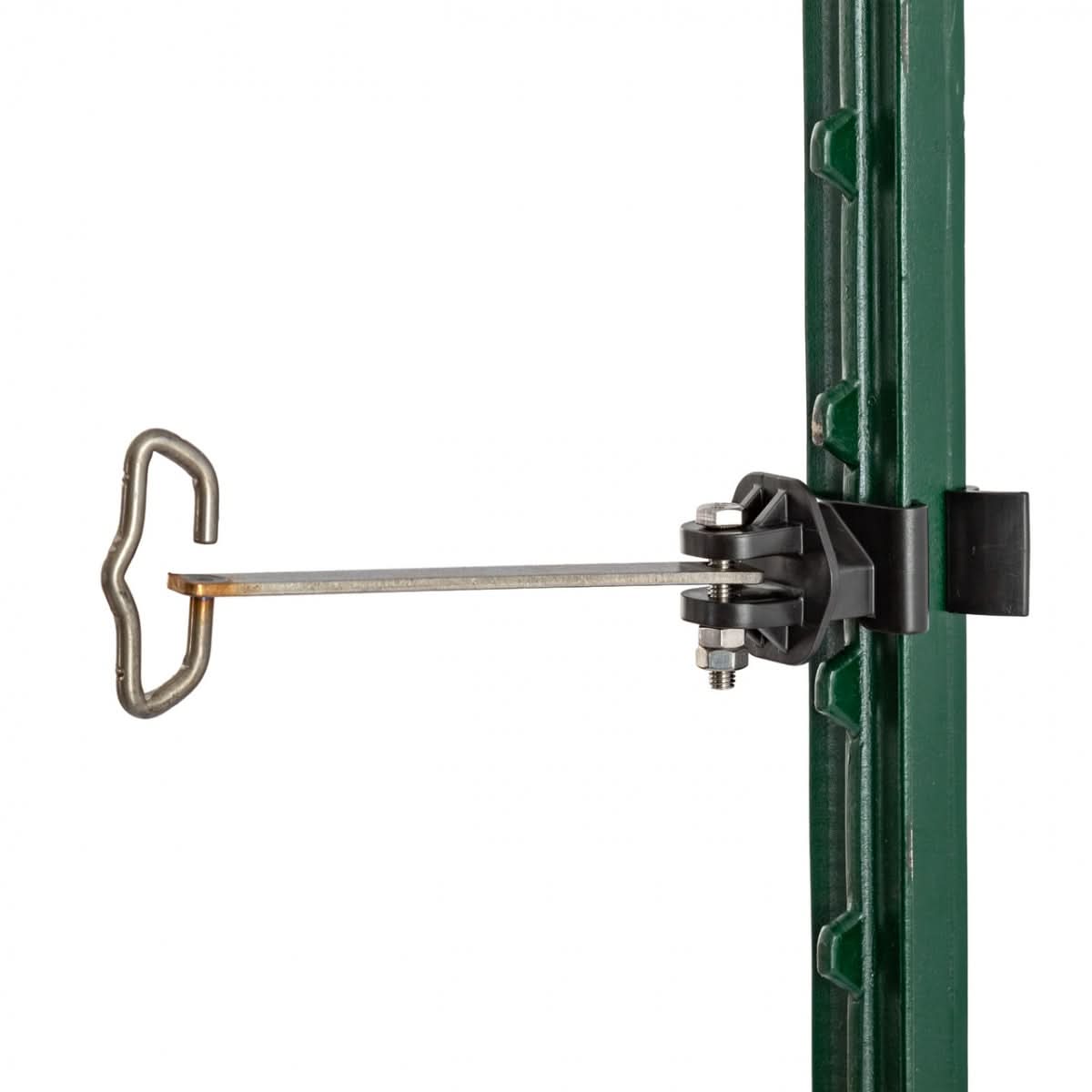 Izolator universal inferioar T-post pentru fir franghie banda 40 mm