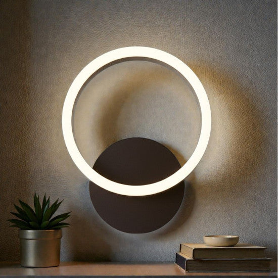 Aplica LED perete cafeniu THEMIS 18W, 1100 lm, 200x200x40 mm