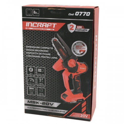 Mini Drujba cu acumulator 6 inch 20V 2.5Ah motor fara perii INCRAFT MSK-20V