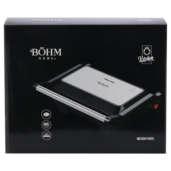 Gratar electric BÖHM HOME BEGM100S, 1000 W, placi reversibile