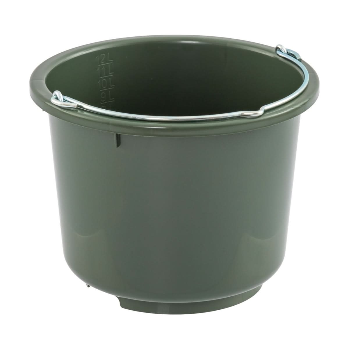 Galeta grajd furajare 12 litri verde cu maner metalic