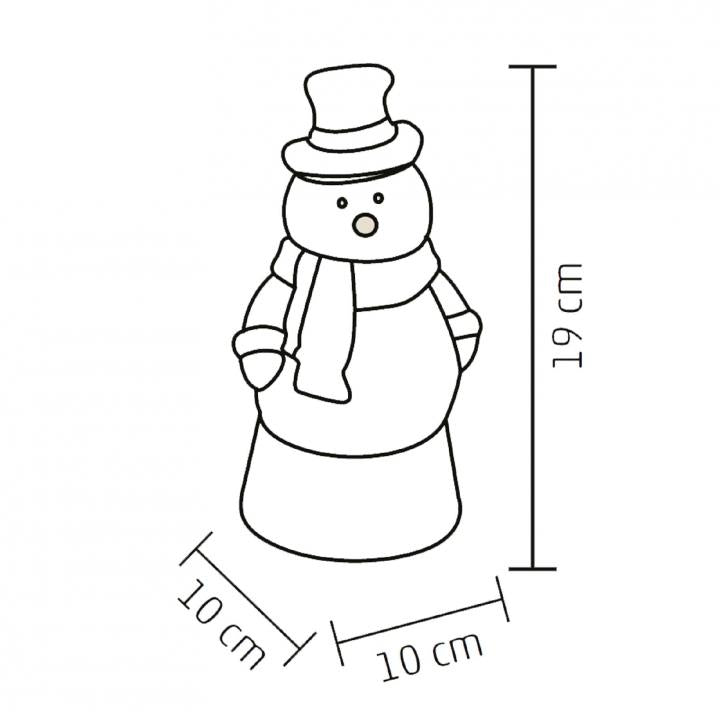 Felinar LED Lichid cu Sclipici Om de Zapada, Interior, Timer, LTN18