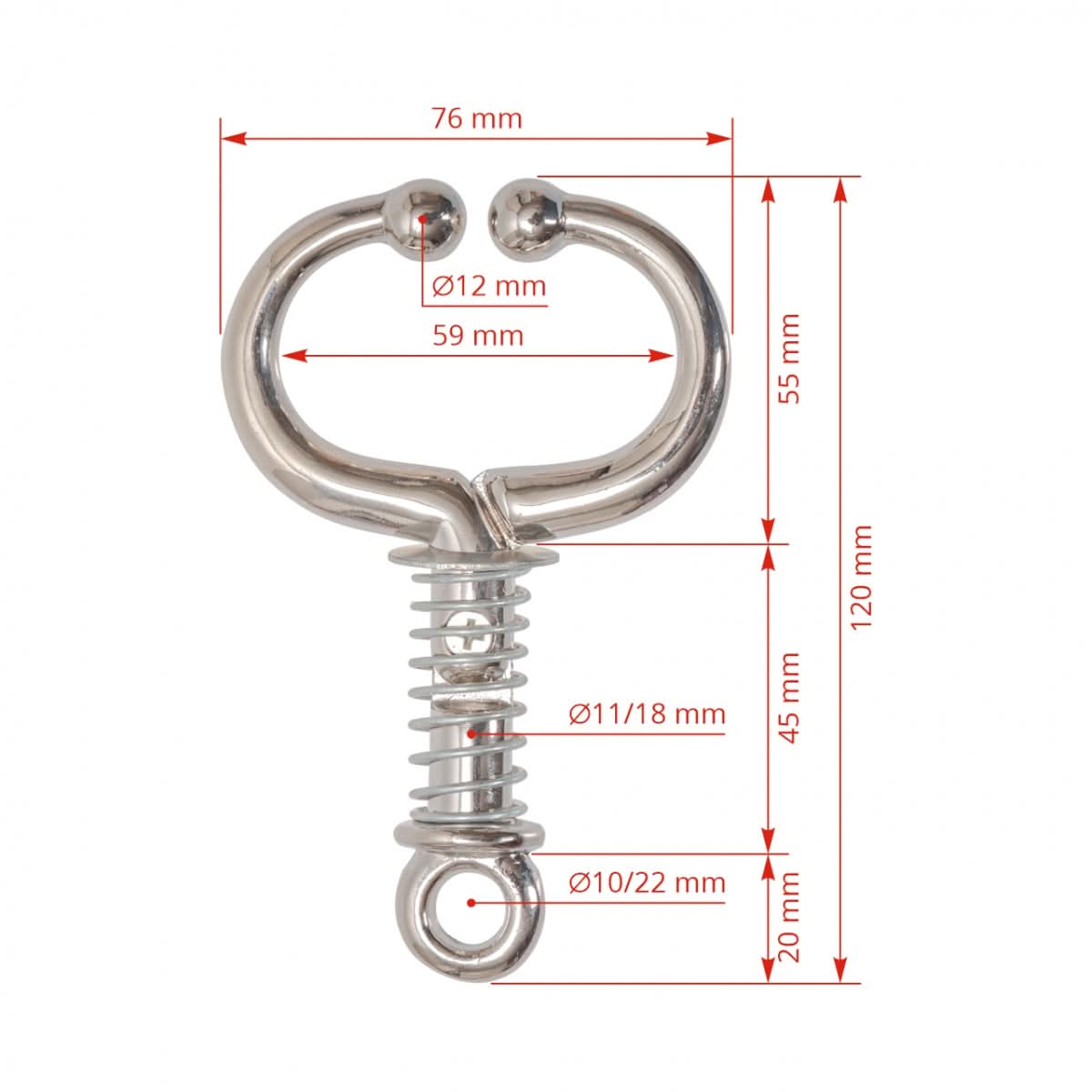 Mucarnita cleste nazal bovine cu strangere arc fonta nichelata