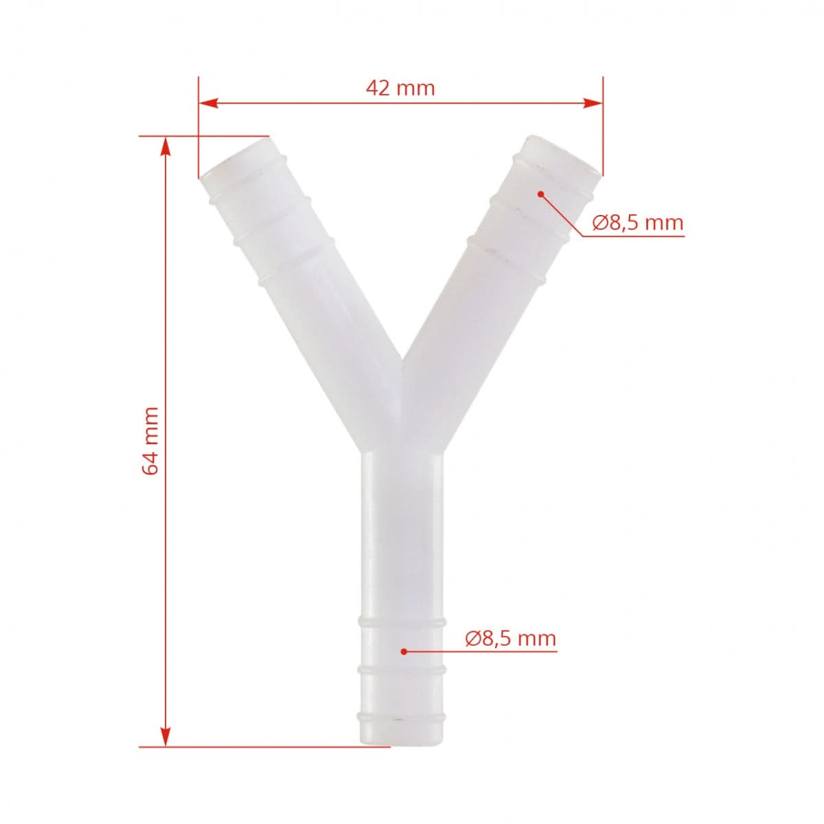 Distribuitor Y 8,5 mm pentru conducte de vid