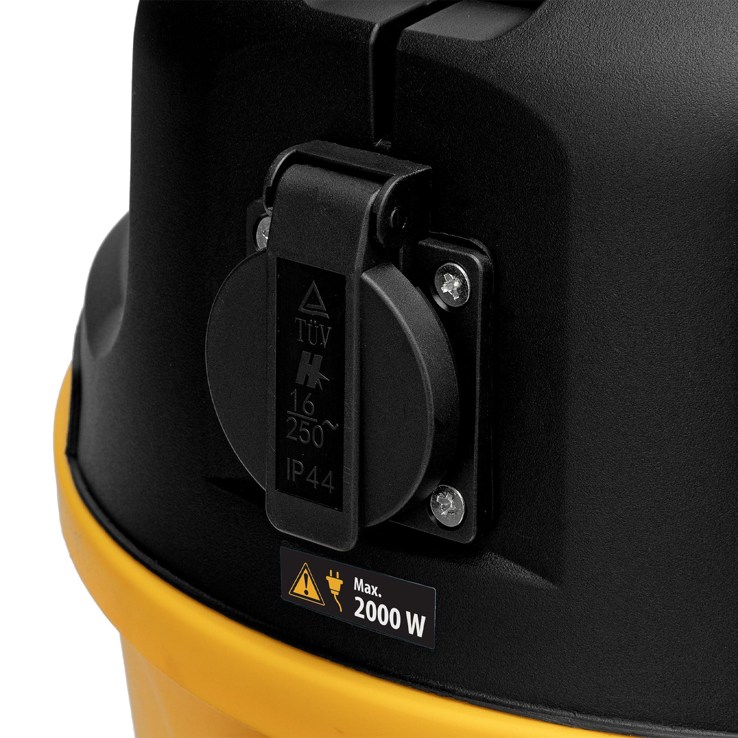 Aspirator Denzel EVC20, 1400 W, rezervor 20 L, furtun 3 m, priza cu sincronizare automata