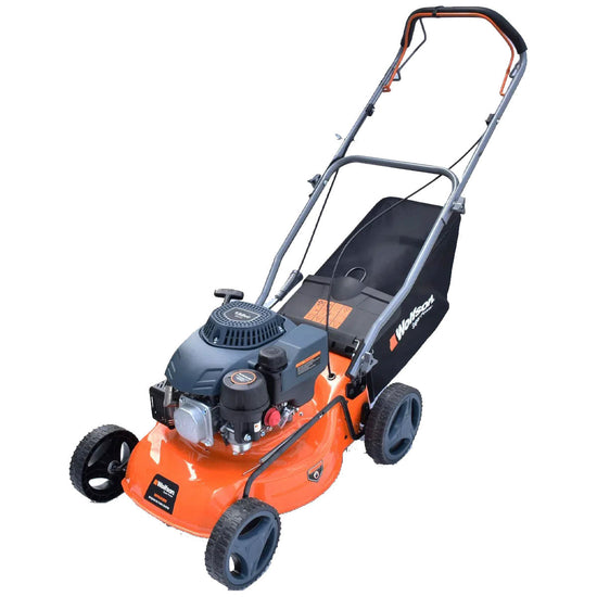 Masina de tuns iarba profesionala Wolfson 4 CP, autopropulsata, 46 cm, benzina, 61L, mulcire
