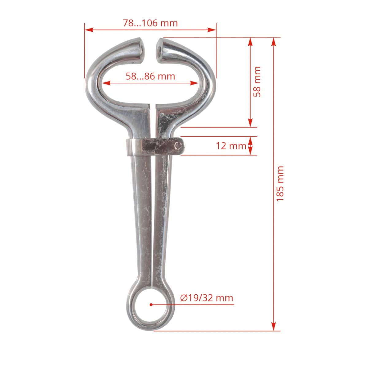 Mucarnita reglabila HARMS pentru bovine cu bucsa de fixare