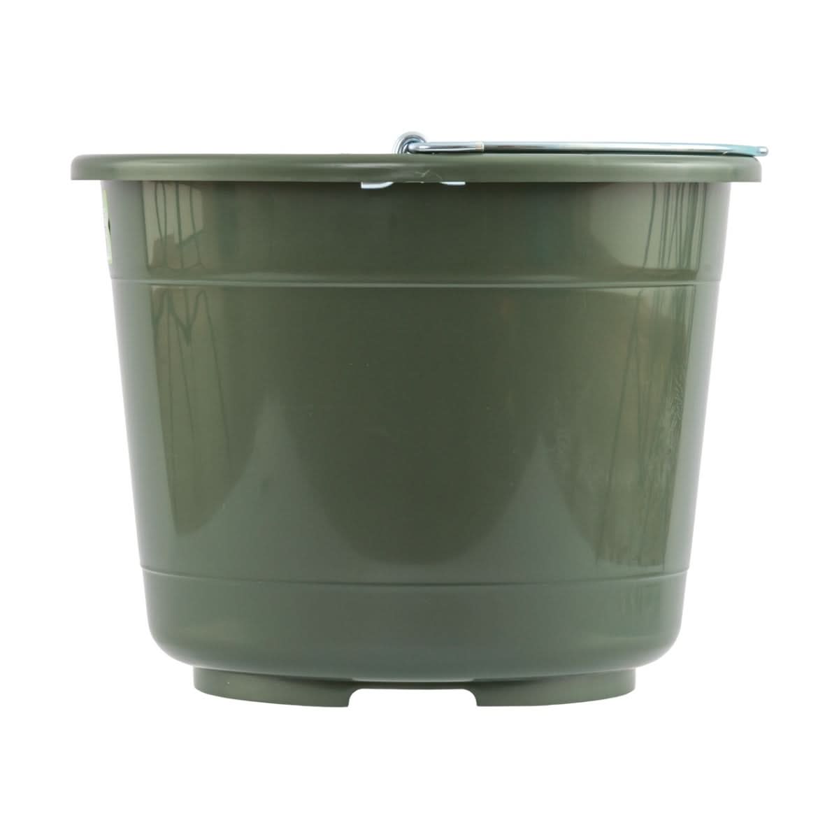 Galeata grajd furajare 20 litri verde cu maner metalic