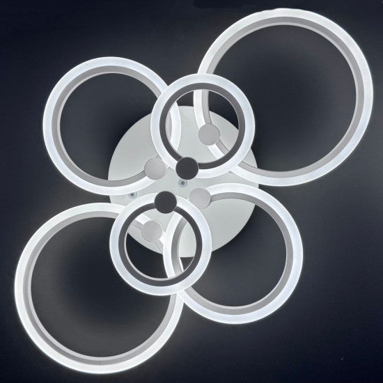 Lustra LED Cercuri 100W, 6 Brate, 80 lm/W, 830x140mm, IR