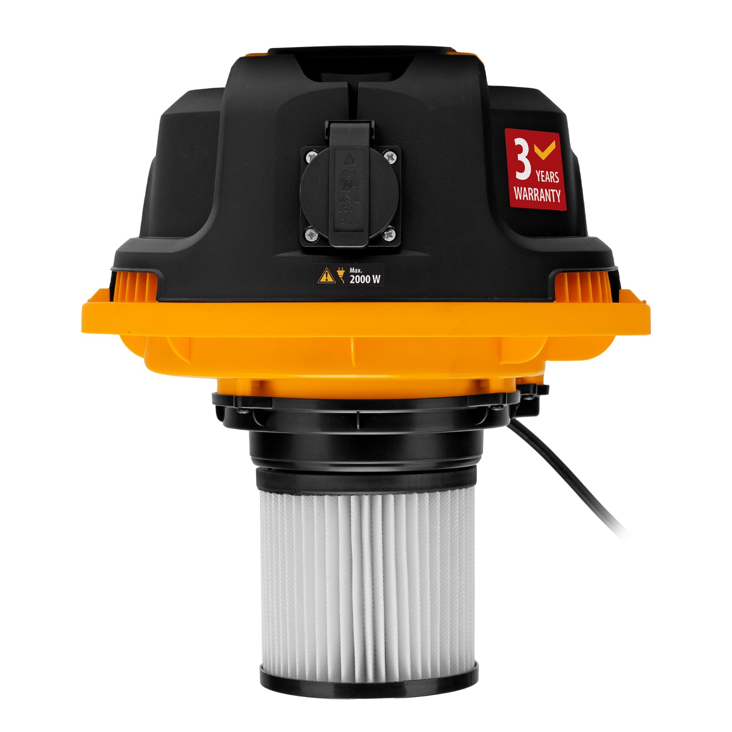 Aspirator Denzel EVC30, 1400 W, rezervor 30 L, furtun 3 m, priza cu sincronizare automata