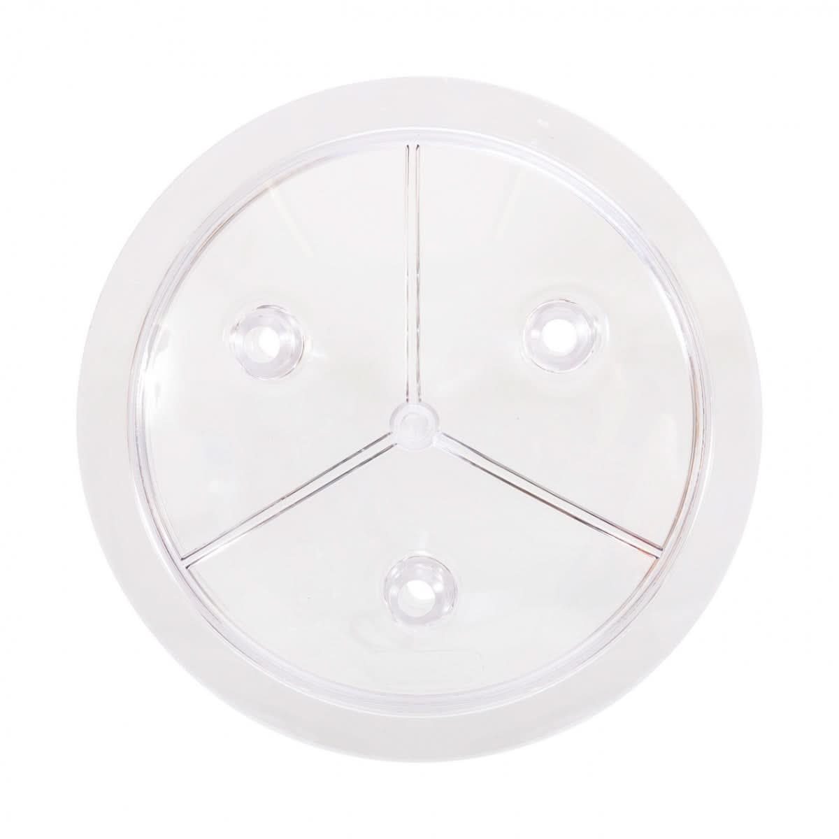 Capac plastic transparent cu 3 ieșiri pentru bidon lapte 40 litri - compatibil furtun 16/25 mm