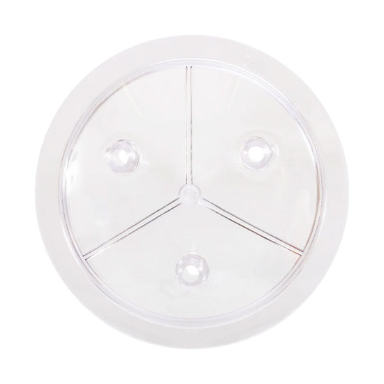 Capac plastic transparent cu 3 ieșiri pentru bidon lapte 40 litri - compatibil furtun 16/25 mm