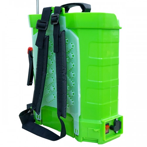 Pompa de stropit electrica Master Kraft KF-12C-8V, 12L, acumulator 12V 8Ah, 4+4 duze, lance 115 cm, verde