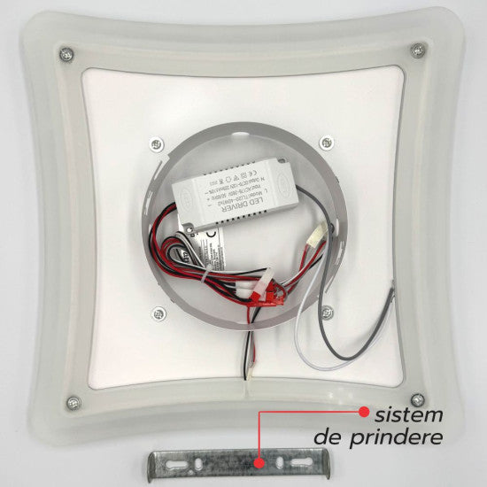 Plafoniera LED Sinope 56W, 4600lm, 300x300x50mm