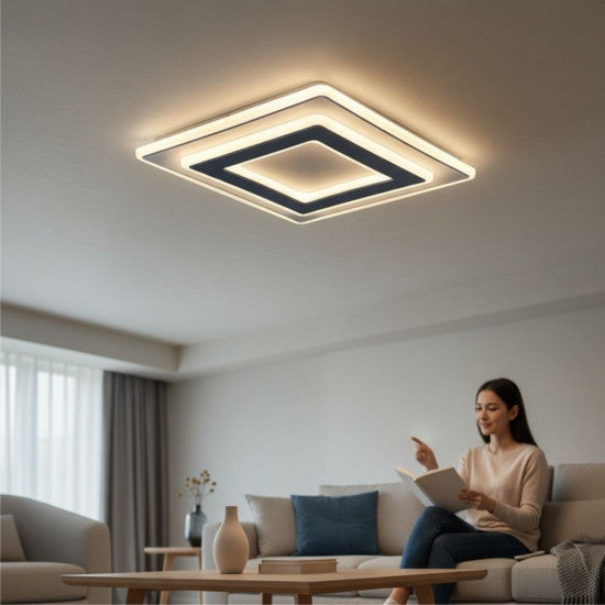 Plafoniera LED Sinope 76W, 5450lm, 400x400x50mm