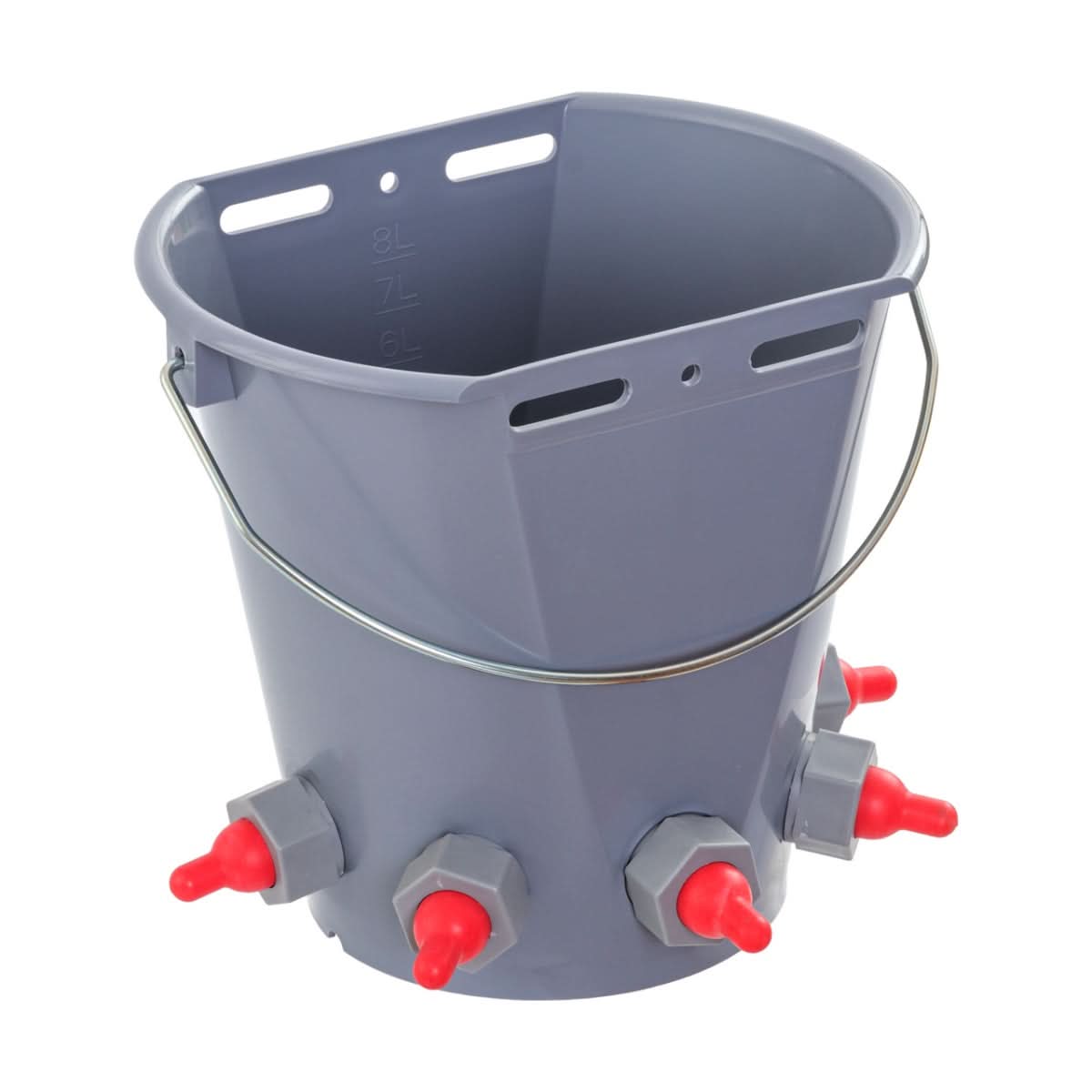 Galeata de alaptare pentru miei si iezi, 5 tetine, 8 litri