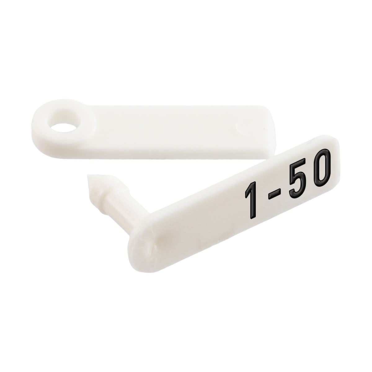 Crotalii pentru miei si iezi Twintag alb 1-50