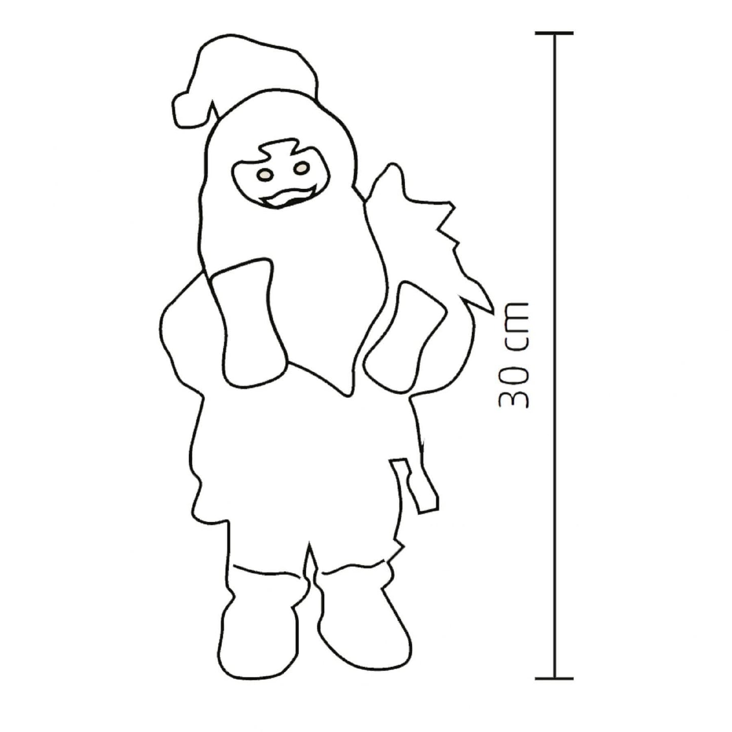 Figurina Mos Craciun interactiva KDD 31, canta si danseaza, 30 cm, decor de Craciun