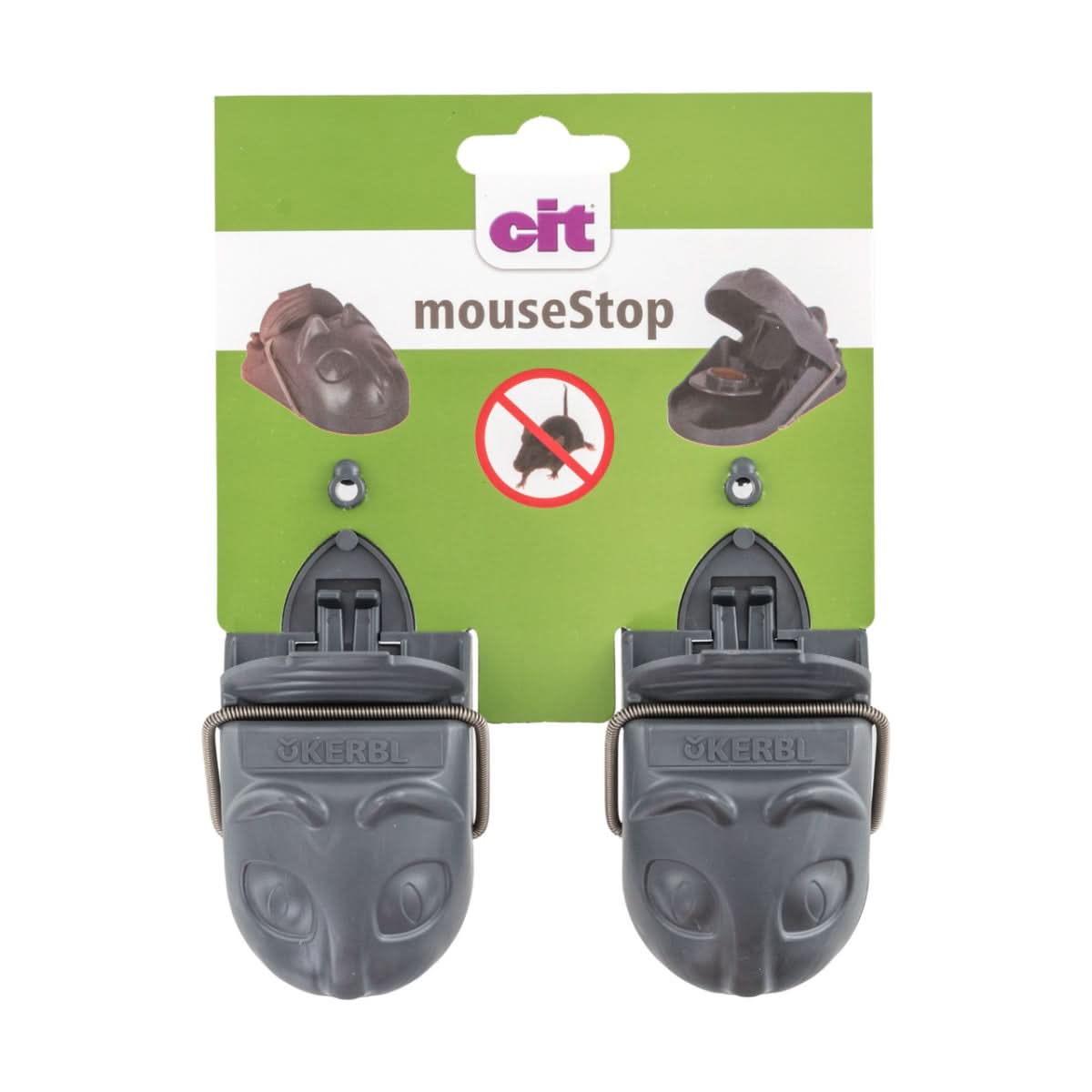 Set 2 capcane cu momeala pentru soareci mouseStop din plastic cu arc din otel