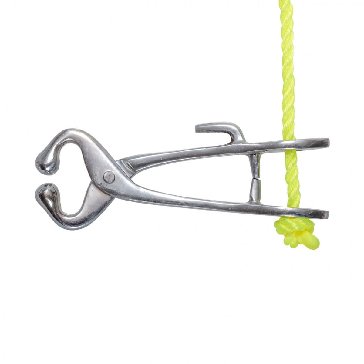 Mucarnita cu funie pentru bovine, otel nichelat, 1,7 m