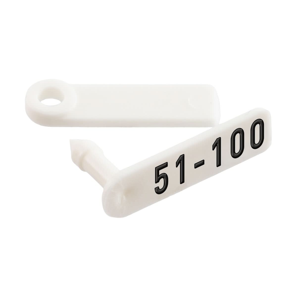 Crotalii pentru miei si iezi Twintag alb 51-100