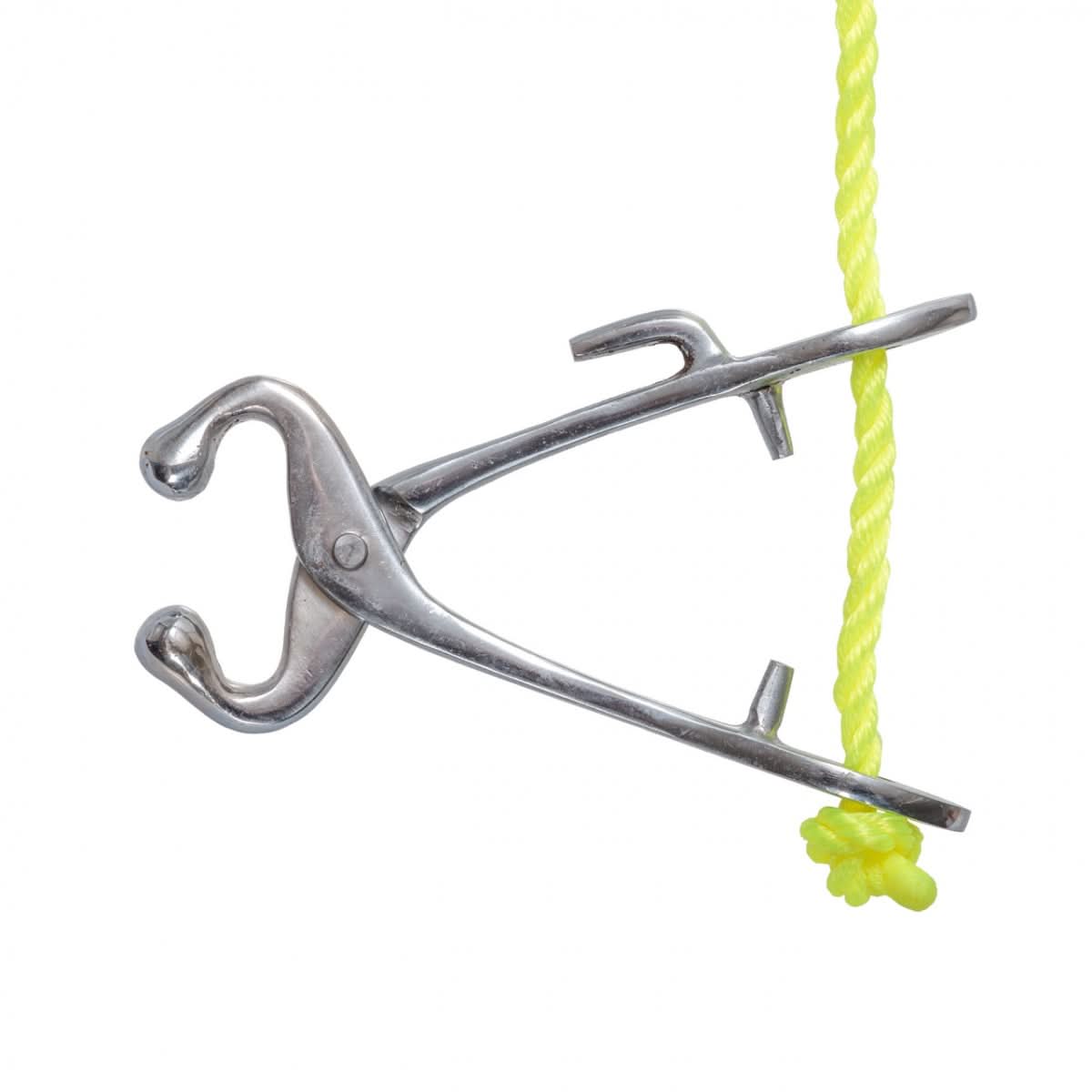Mucarnita cu funie pentru bovine, otel nichelat, 1,7 m