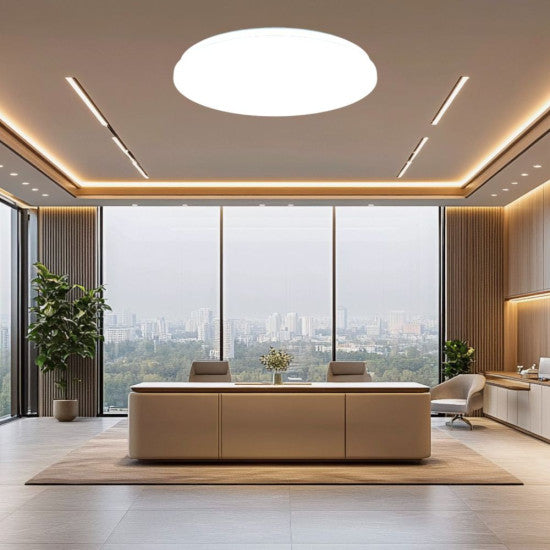 Plafoniera LED Slim Milky, 12W, Ø255x60mm, 6400K