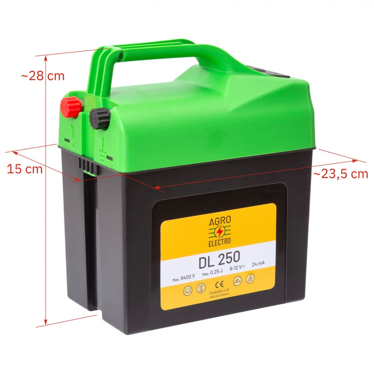 Aparat gard electric DL 250, cu alimentare 9-12 V, 0,25 Joule