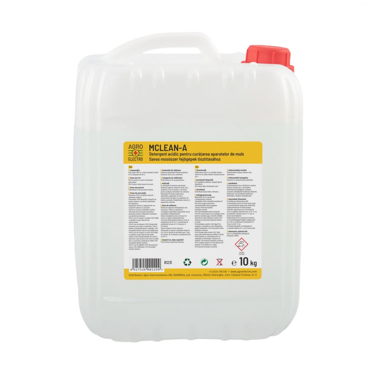 Detergent acidic pentru curatarea aparatelor de muls, MCLEAN-A, 5 kg