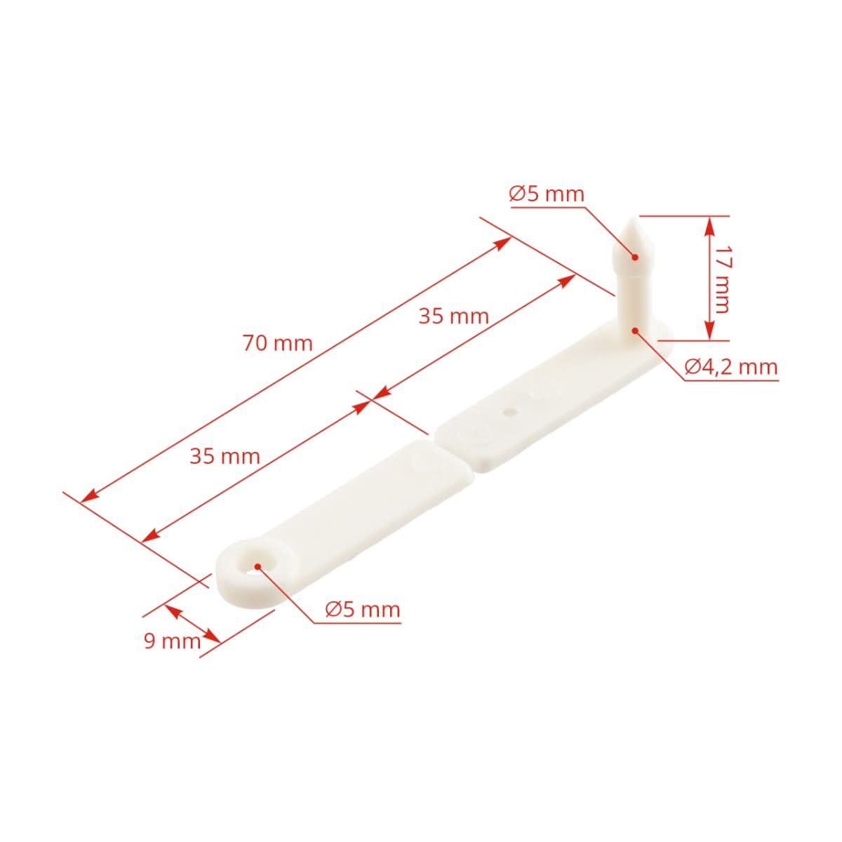 Crotalii pentru miei si iezi Twintag alb 101-150