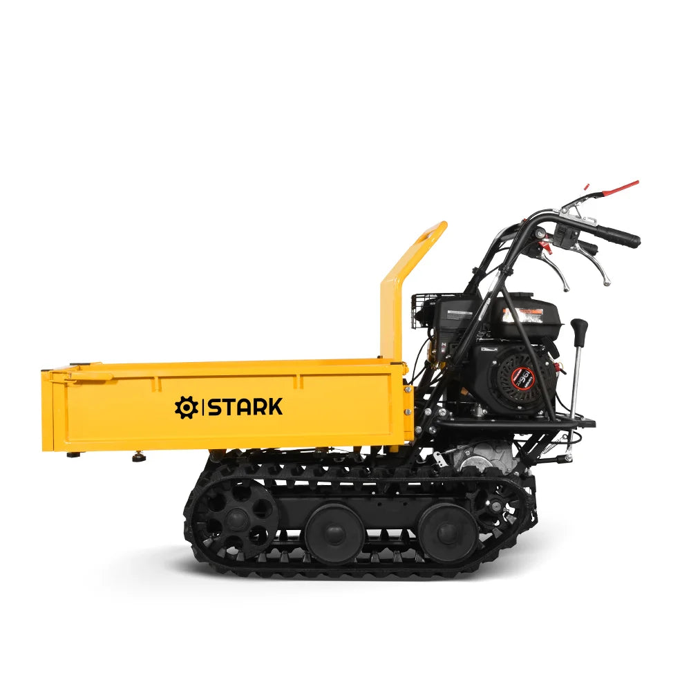 Transportor cu senile STARK-D30MB, 6.5 CP, capacitate 300 kg, bena detasabila