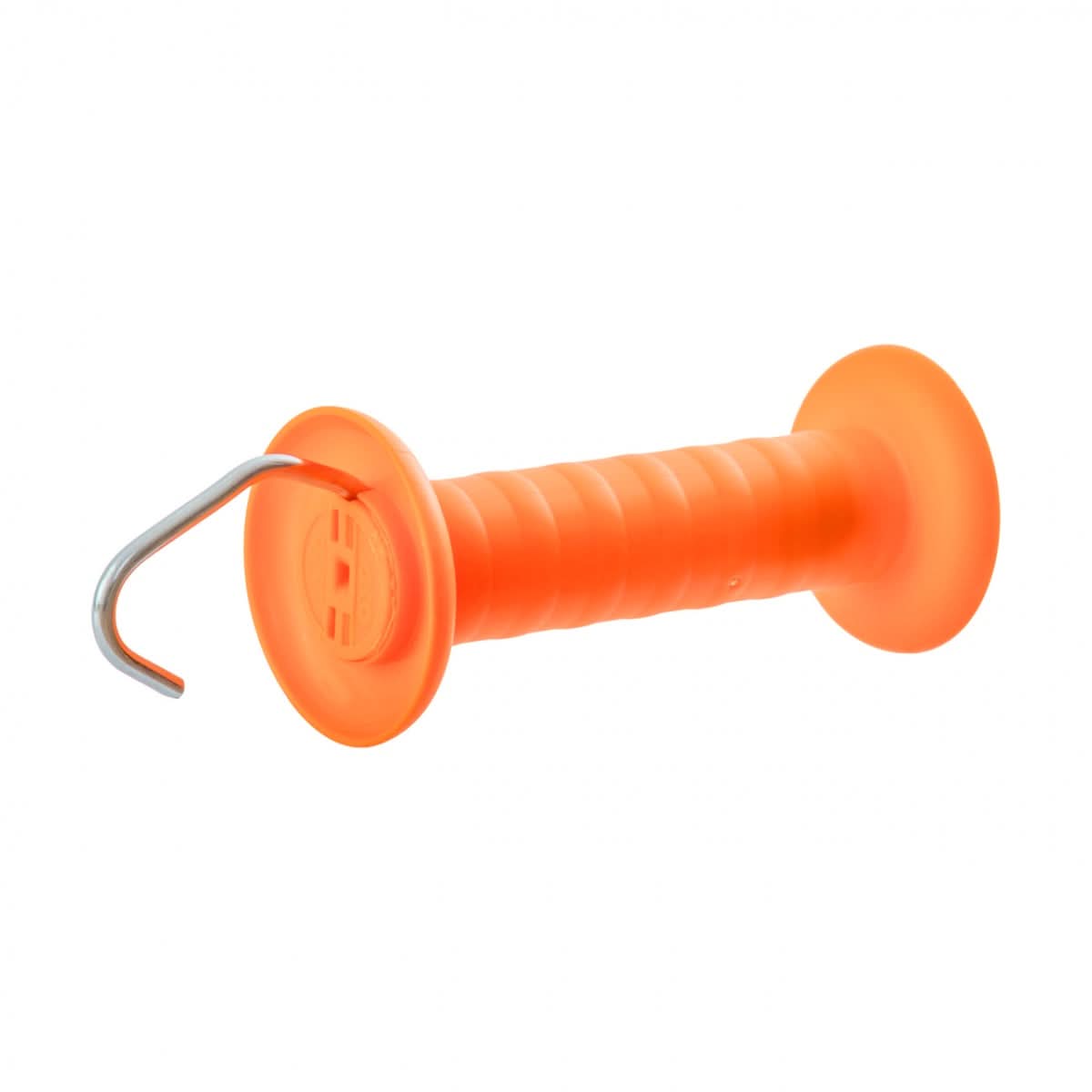 Maner portocaliu pentru poarta gard electric, cu carlig si arc