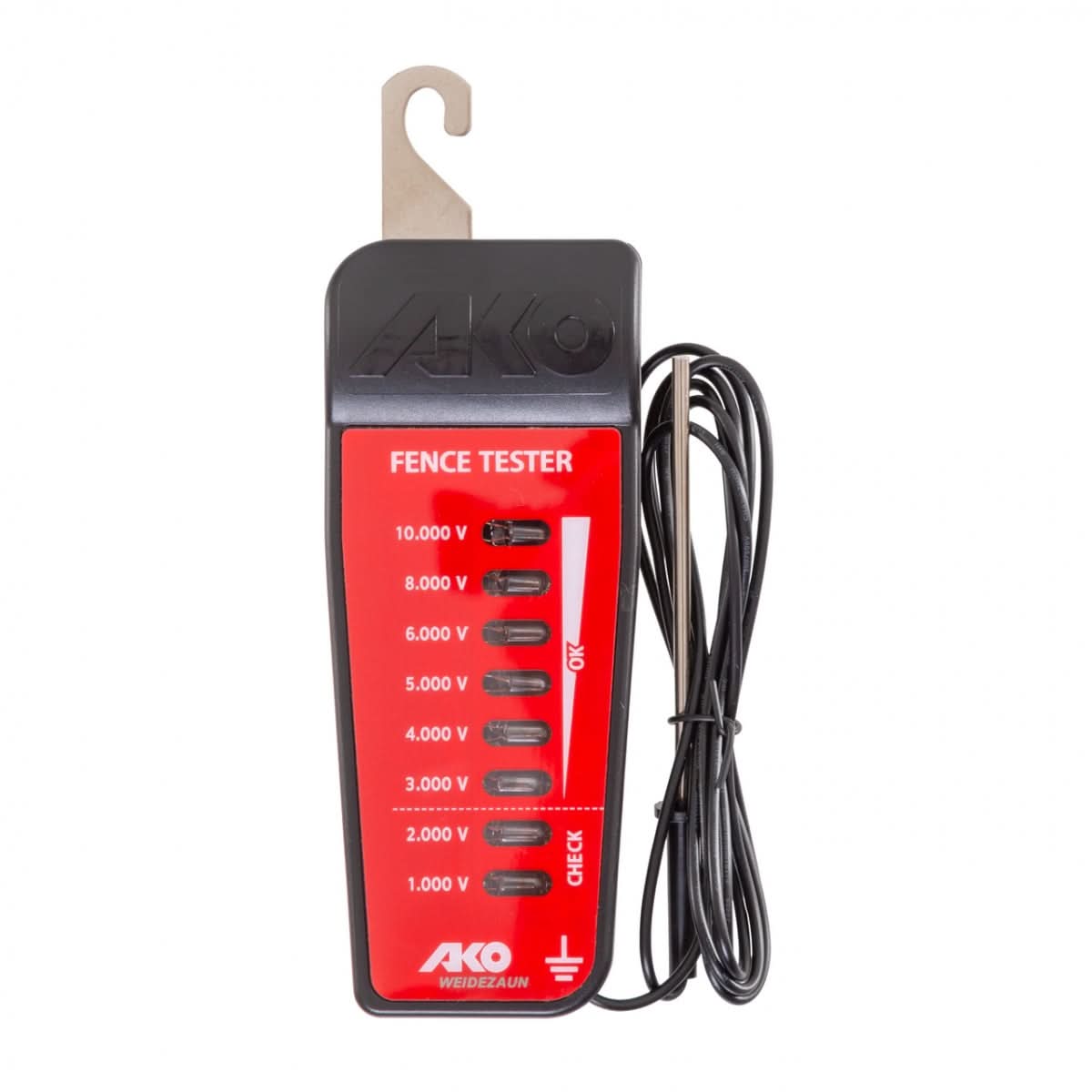 Tester tensiune gard electric 1-10 kV, fără alimentare, cu cablu împământare 140 cm