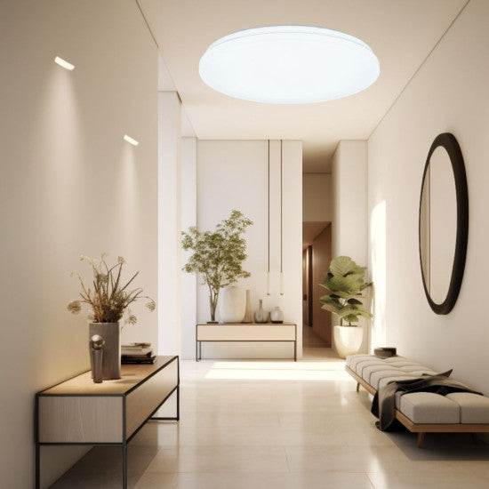 Plafoniera LED Slim Milky, 24W, Ø375x60mm, 6400K
