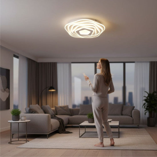 Plafoniera LED Surtur 125W, 8550lm, 400x400x73mm
