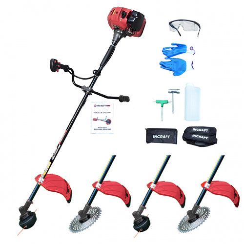 Motocoasa INCRAFT CR-6300M, 6.3 CP, motor 2 timpi, latime taiere 415 mm, disc si fir inclus